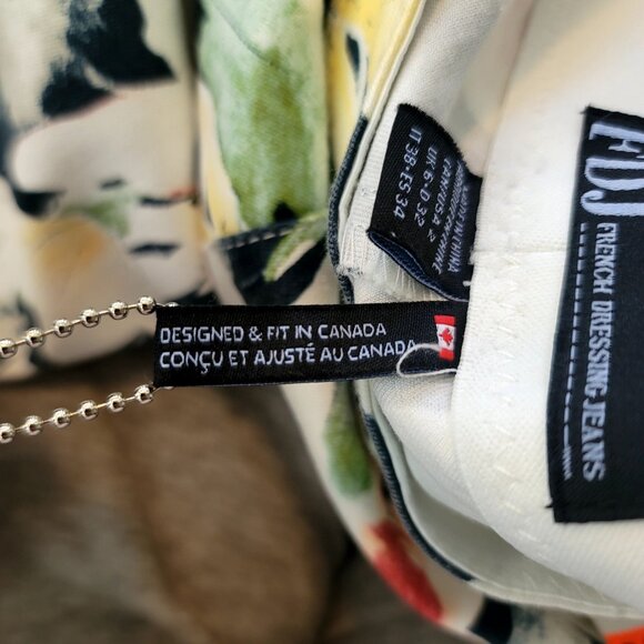 FDJ French Dressing Jeans Womens Pull-On Slim Ankle Pants Size 2 Floral New - Picture 7 of 11